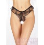 Slip brésilien en dentelle ouvert