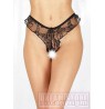 Slip brésilien en dentelle ouvert