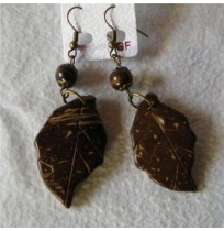 BOUCLES D'OREILLES MALAWI FEUILLE