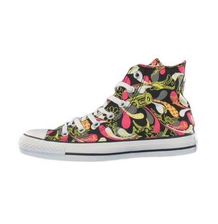 Baskets CONVERSE all star punk print noir/rose - Femme