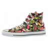 Baskets CONVERSE all star punk print noir/rose - Femme
