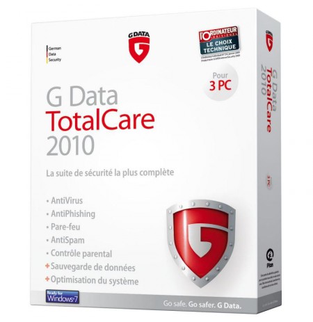G DATA TotalCare 2010 - Licence 1 an 3 postes (français, WINDOWS