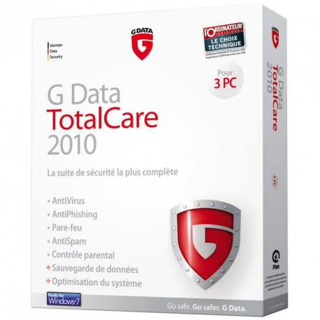 G DATA TotalCare 2010 - Licence 1 an 3 postes (français, WINDOWS