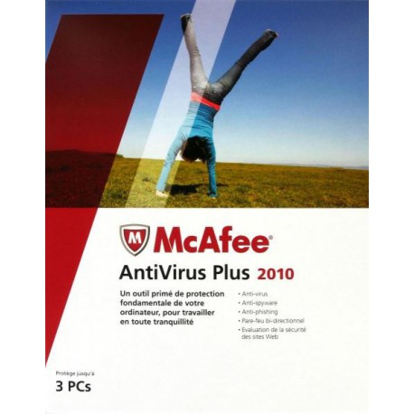 McAfee Antivirus Plus 2010 - Licence 1 an 3 postes (français, WI