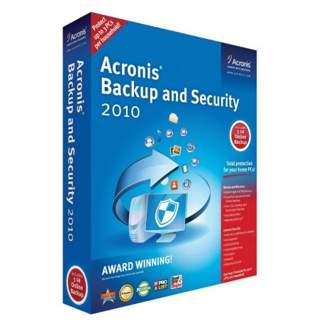 Acronis Backup et Security 2010 - Licence 1 an 3 postes (français