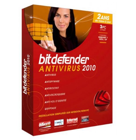 Bitdefender Antivirus 2010 - Licence 2 ans 3 postes (français, W