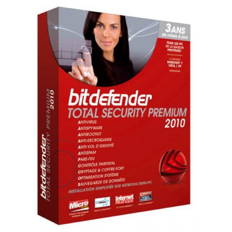 Bitdefender Total Security Premium 2010 - Licence familiale 3 an