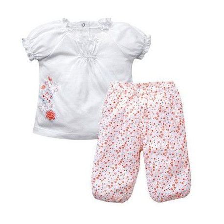 Ensemble T-shirt et pantalon boule bébé fille