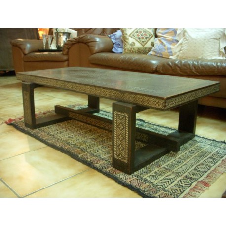 TABLE BASSE SCULPTE ORIGINE MADAGASCAR