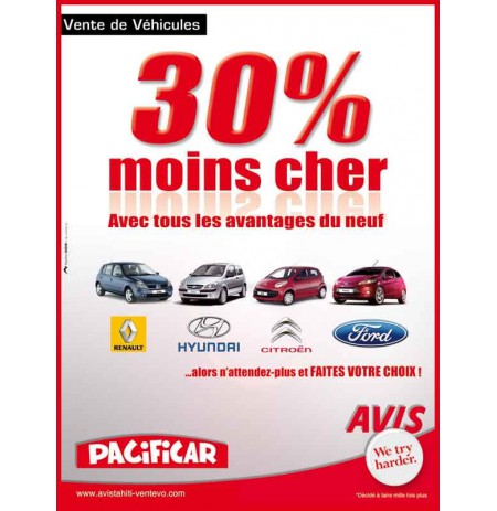 AVIS PACIFICAR  Ventes de véhicules d’occasion récents