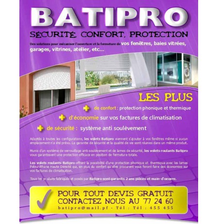 BATIPRO sécurité maison, volets roulants, proctection maison