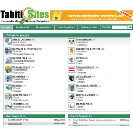 annuaire des sites polynesien